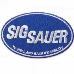 Sig Sauer Blue Embroidered Iron-On Sew-On Patch - NEW